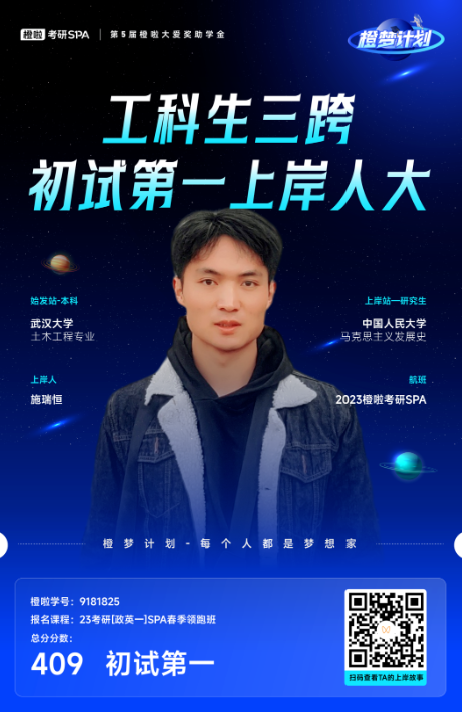 image.png 三跨初试第一上岸人大,青春的意义正是勇敢向前走!
