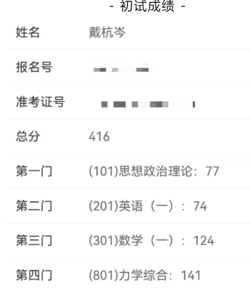 初试排名第一上岸天津大学｜无限风光在顶峰，星光不负赶路人